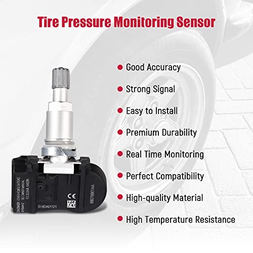 AUTEX TPMS Sensor Tire Pressure Sensor 315MHz OEM Tire Pressure Monitor System Compatible with Jeep Grand Cherokee Wrangler Liberty Dodge Chrysler 200 300#68078861AA,68001696AB, 974301, Set of 4 - Image 2