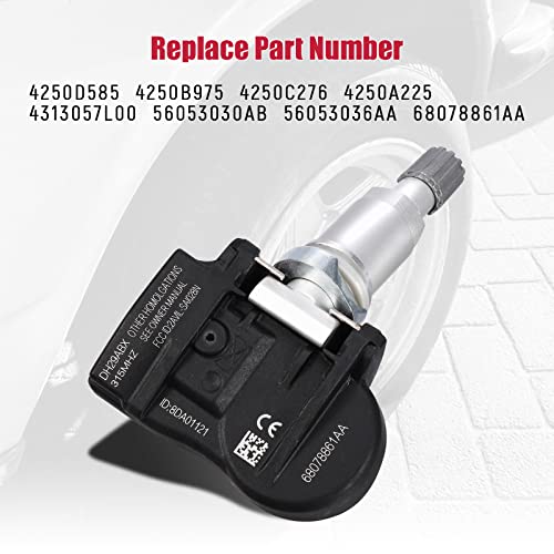 AUTEX TPMS Sensor Tire Pressure Sensor 315MHz OEM Tire Pressure Monitor System Compatible with Jeep Grand Cherokee Wrangler Liberty Dodge Chrysler 200 300#68078861AA,68001696AB, 974301, Set of 4 - Image 5