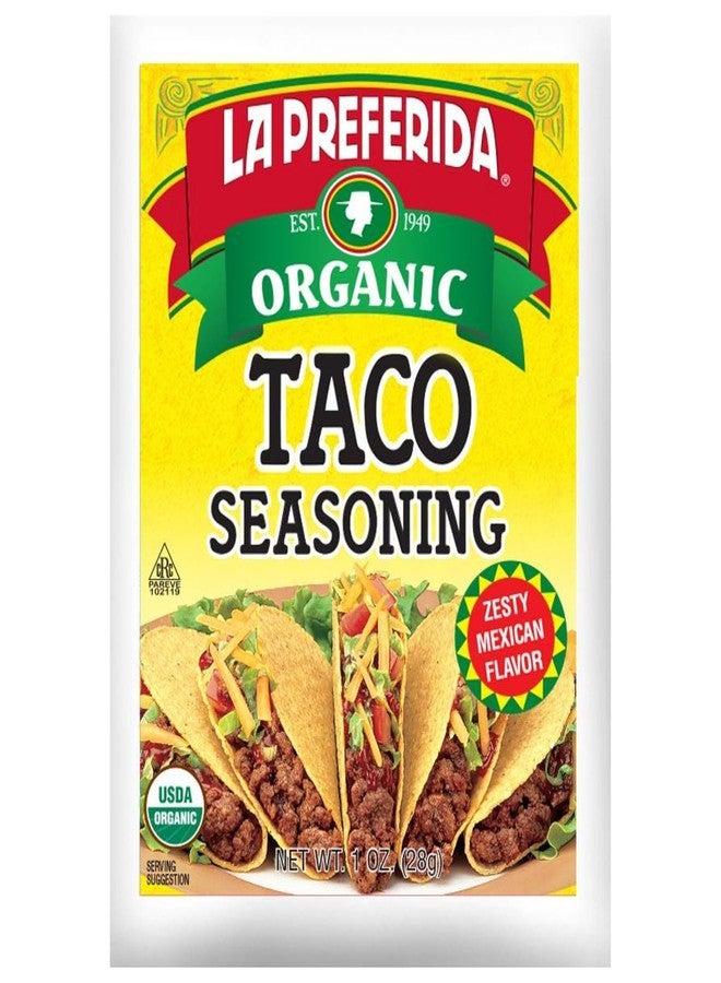 La Preferida Organic Taco Seasoning (Chef-Crafted Mexican Spice Blend) Cumin, Paprika, Garlic – USDA Certified, No Artificial Ingredients. Great for Tacos, Rubs, Dips, 1oz (Pack of 3) - Image 1