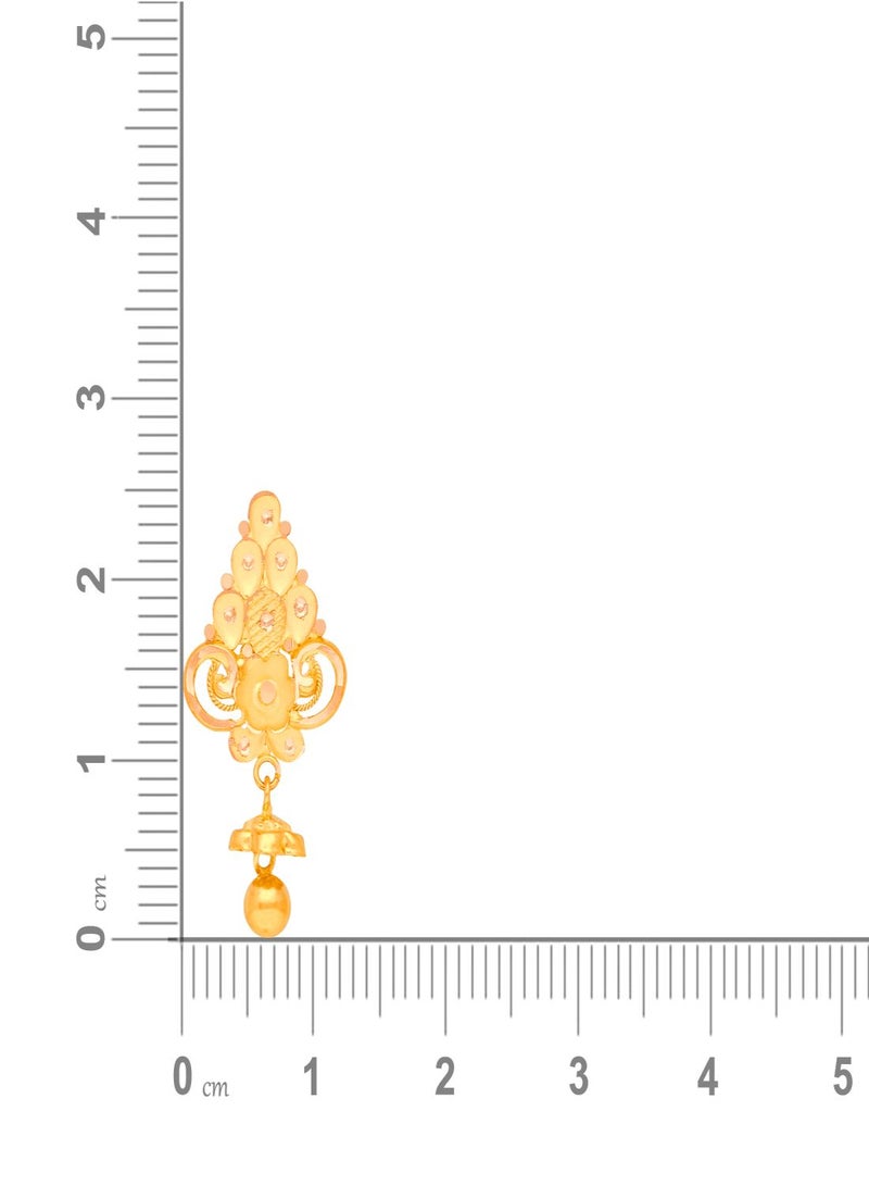 Malabar Gold and Diamonds 22KT 916 Gold Drops Earrings for Women FLER200 - Image 3