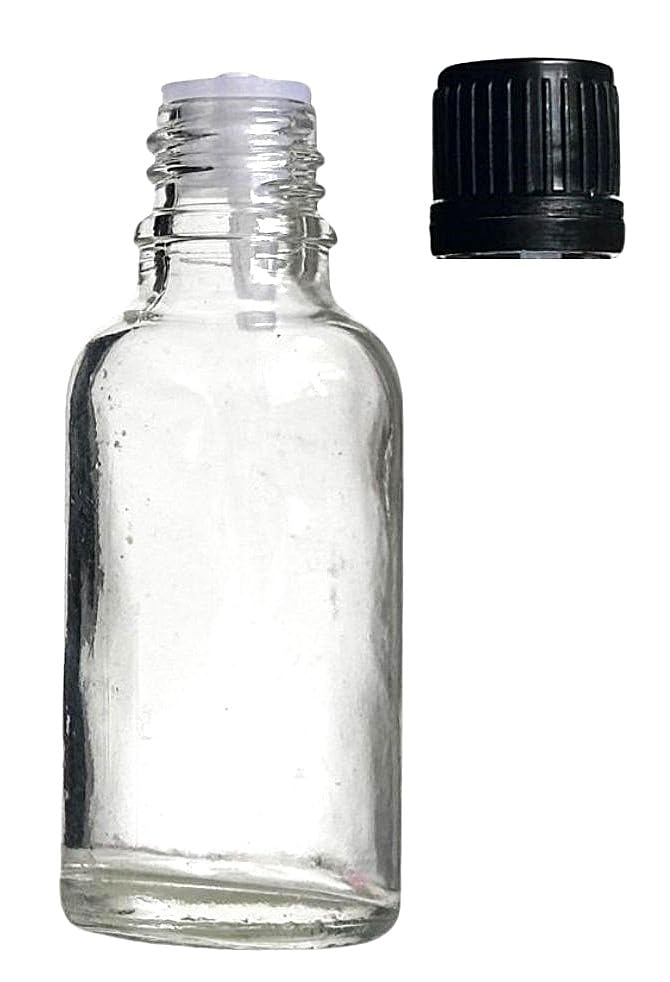 Vow 15ml Clear Glass Euro Dropper Bottle with Black Sleeve n Rubber Teat Leakproof Travel Bottle for Oils, Perfumes, Serums n Cosmetics_Pack of 12 - Image 2