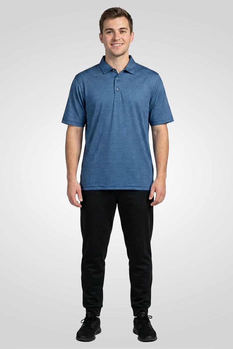 Greg Norman Men Sportswear Fit Short Sleeves Training Polo Shirt, Navy - Image 2
