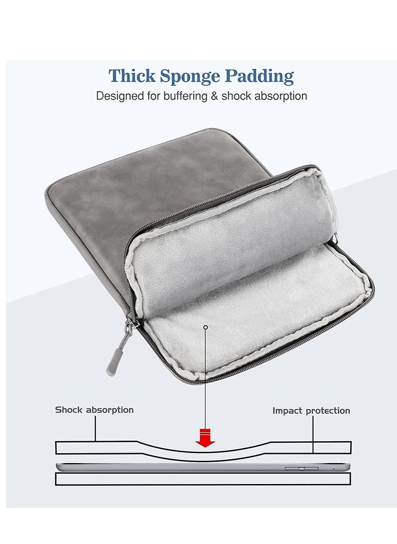 9-11 Inch Tablet Sleeve for iPad Pro 11 iPad Air 5/4 10.9 iPad 10.2 Galaxy Tab A8 10.5 Tab S8 11" 2022 Surface Go 2/1 Protective Bag Carrying Case Gray  - Image 4
