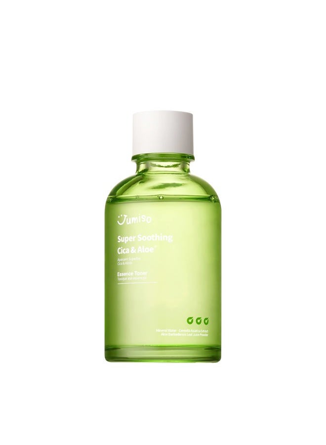JUMISO [JUMISO] Super Soothing CICA & Aloe Essence Toner 4.23 fl. oz / 125ml | Korean Hydrating Facial Toner for Calming, Moisturizing, Soothing | Vegan, Centella & Aloe Extract, EWG Green  - Image 1