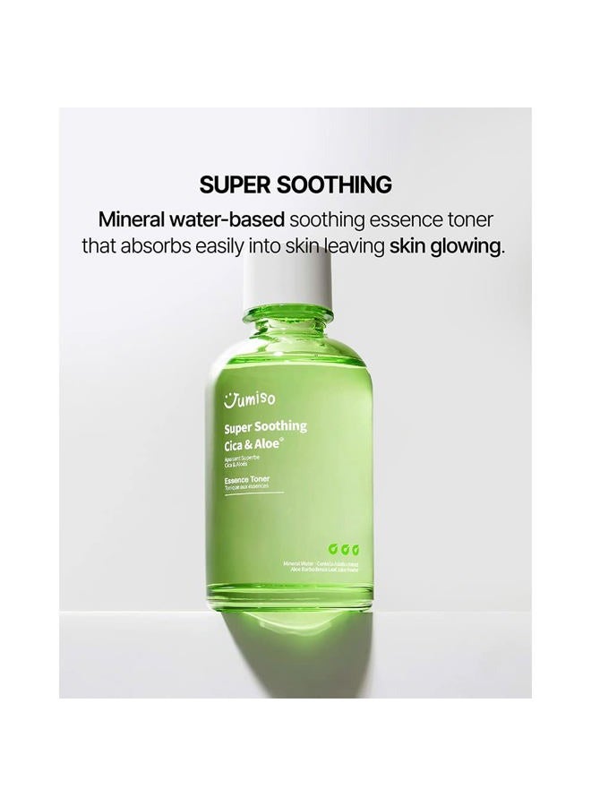 JUMISO [JUMISO] Super Soothing CICA & Aloe Essence Toner 4.23 fl. oz / 125ml | Korean Hydrating Facial Toner for Calming, Moisturizing, Soothing | Vegan, Centella & Aloe Extract, EWG Green  - Image 2