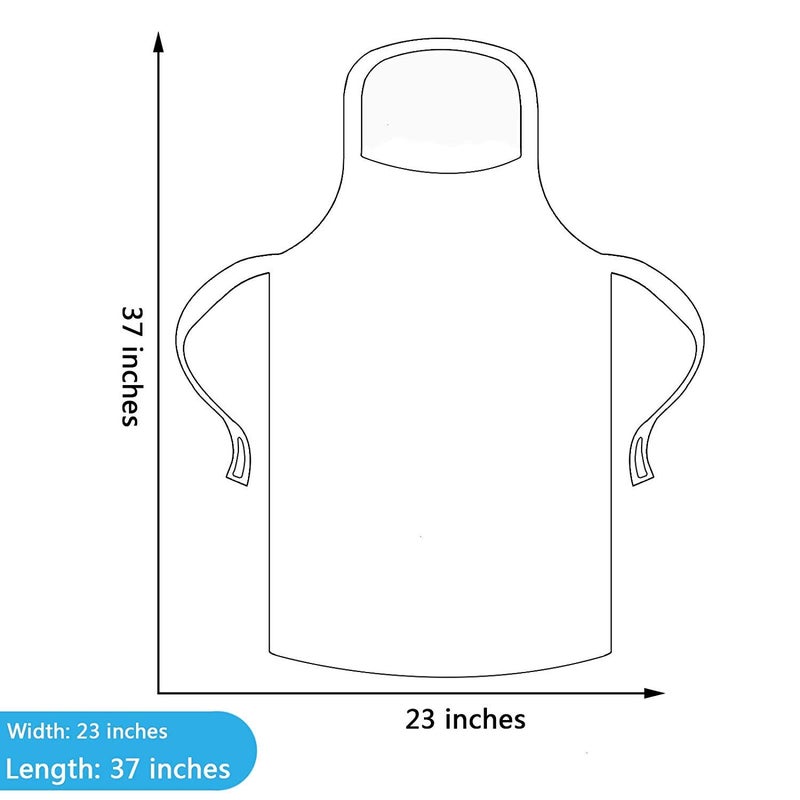 JIAKAI 23 x 37 inches Clear Polyethylene Waterproof Disposable Aprons For Cooking, Serving, Painting or Dish-Washing-100pcs - Image 2