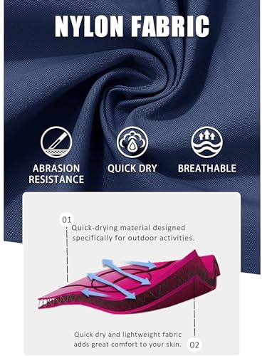 TACVASEN Men's Long Sleeve Tactical Shirts Dry Fit Breathable Cooling Button Work Shirts for Summer Safari Travel Camping Blue, XL - Image 5
