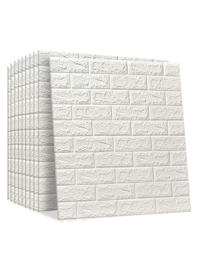 FFD 5Pcs PE foam 3D Wall Tile Pattern Self Adhesive Anti Collision Waterproof Wall Sticker Wall Decorative Wall Tiles - Image 1