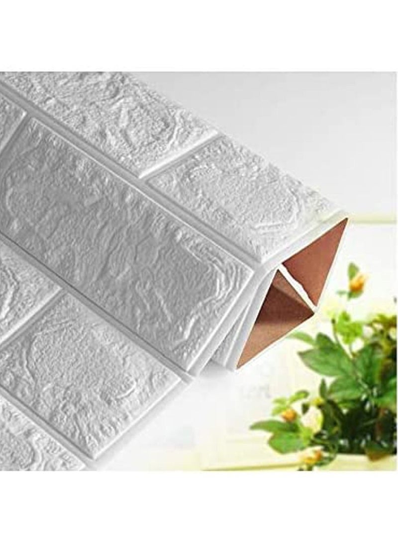 FFD 5Pcs PE foam 3D Wall Tile Pattern Self Adhesive Anti Collision Waterproof Wall Sticker Wall Decorative Wall Tiles - Image 5