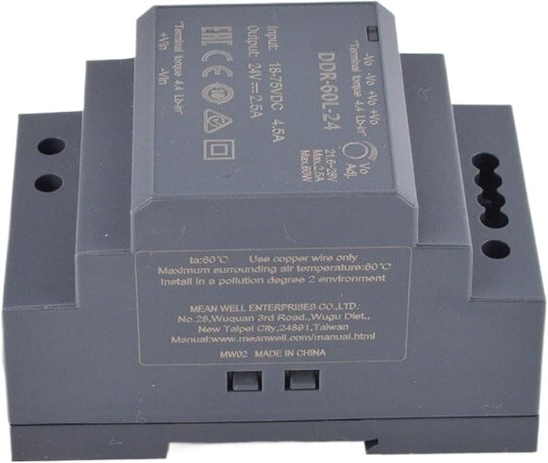 Ultra Slim 60W 24V 2.5A DIN Rail Power Supply 18 75VDC Input for Industrial Automation - Image 3