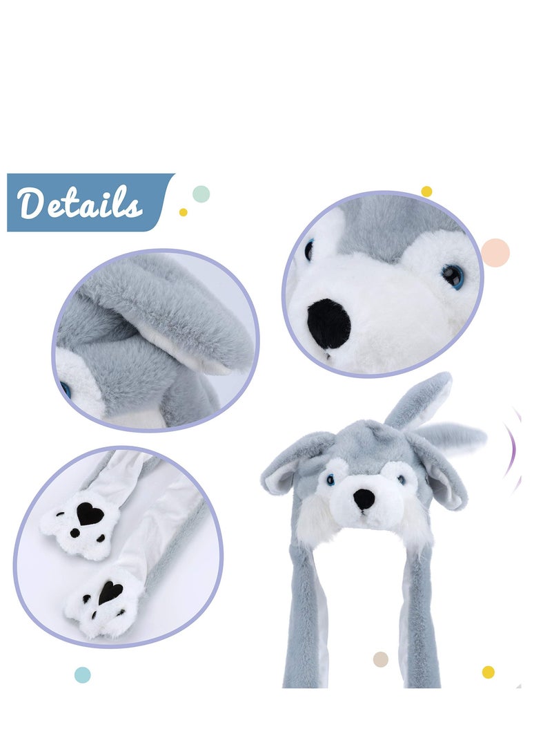 SYOSI Animal Hat Animal Hat with Ears Moving Jumping Pop Up Beating Plush Dress Up Soft Jumping Animal Hat for Women Kids Party Great Gift 22 inches Animal Hat  - Image 5