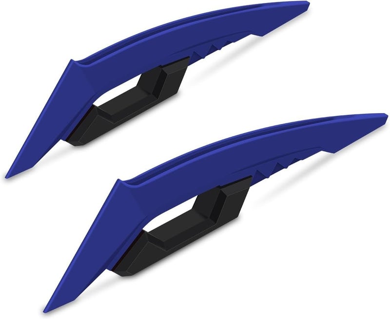 GONAMA Universal Motorcycle Side Winglet Aerodynamic Wing Spoiler Helmet Fairing Winglets Side Spoiler Deflector Air Wing Kit Aerodynamic Wing Spoiler Helmet Wings Bike Helmet Spoiler (Blue) - Image 1