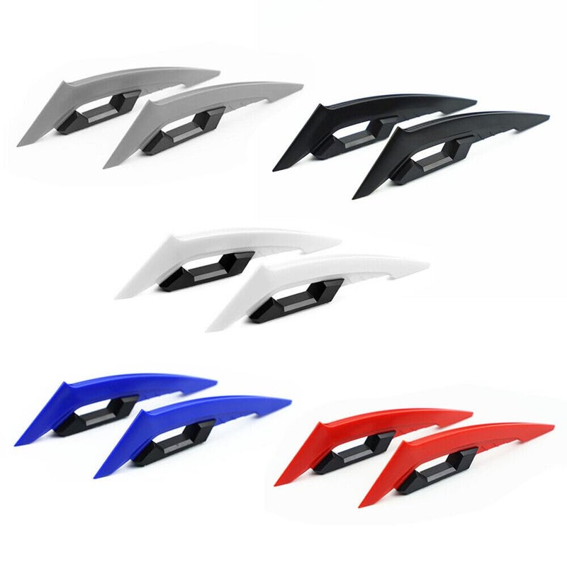 GONAMA Universal Motorcycle Side Winglet Aerodynamic Wing Spoiler Helmet Fairing Winglets Side Spoiler Deflector Air Wing Kit Aerodynamic Wing Spoiler Helmet Wings Bike Helmet Spoiler (Blue) - Image 5