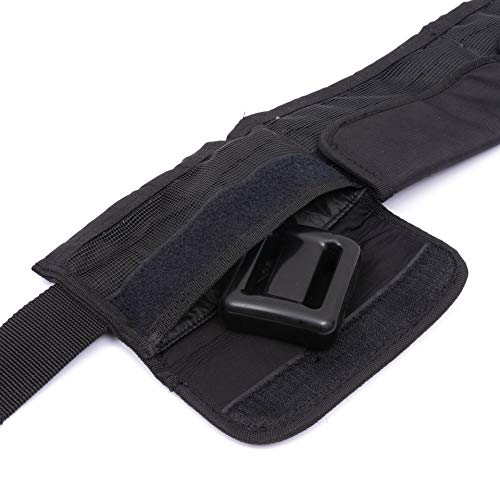 MOOCY 4 Neoprene Pocket Scuba Weight Belt，dive weight belt fit for Waist 32" to 52" - Quick-Release Buckle（Black) - Image 3