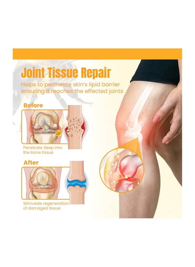SOUTH MOON Bee Venom Cream For Joint & Skin Problems - Arthritis Ultra Strength Joint Relief Cream Relieve Joint Muscle Pain, Muscle Pain, Leg Swelling, Body Massage and Care Cream 30g - Image 5