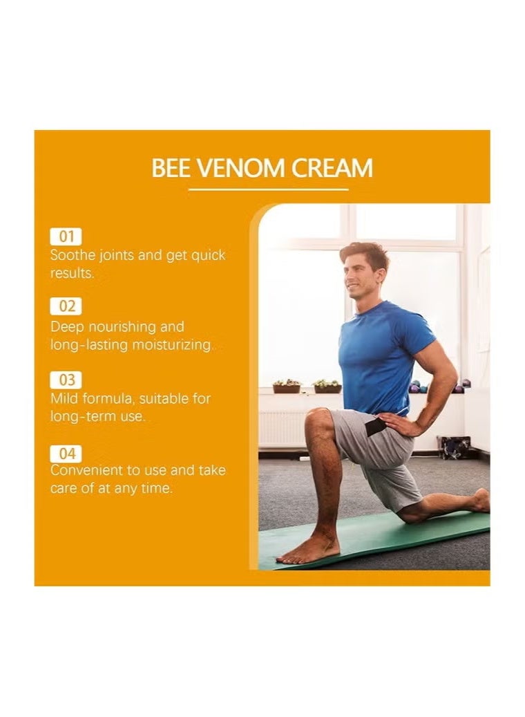 SOUTH MOON Bee Venom Cream For Joint & Skin Problems - Arthritis Ultra Strength Joint Relief Cream Relieve Joint Muscle Pain, Muscle Pain, Leg Swelling, Body Massage and Care Cream 30g - Image 4