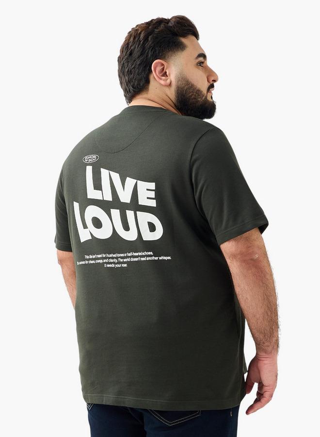 ماكسيم تيشيرت رجالي مطبوع بياقة دائرية وأكمام قصيرة بقصة عادية - Image 3