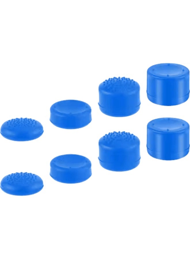 8 in 1 Silicone Thumb Stick Grips Controller Analog Cap - Blue - Image 1