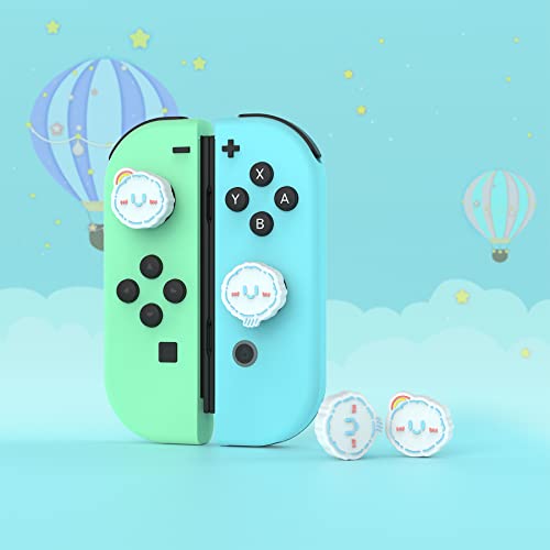 PlayVital Joystick Caps for Nintendo Switch, Thumbstick Grips for Switch Lite, Analog Cover for OLED Joycon Thumb Grip Caps - Rainbow Clouds & Rainy Clouds - Image 5