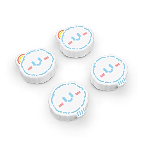 PlayVital Joystick Caps for Nintendo Switch, Thumbstick Grips for Switch Lite, Analog Cover for OLED Joycon Thumb Grip Caps - Rainbow Clouds & Rainy Clouds - Image 1