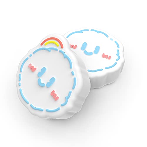 PlayVital Joystick Caps for Nintendo Switch, Thumbstick Grips for Switch Lite, Analog Cover for OLED Joycon Thumb Grip Caps - Rainbow Clouds & Rainy Clouds - Image 2