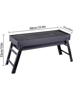 founder Charcoal Grill, Barbecue Grill Stainless Steel Barbecue Folding Portable for Outdoor Cooking Camping Hiking Picnics  - Image 2
