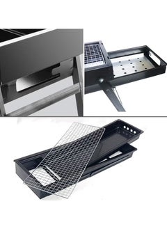 founder Charcoal Grill, Barbecue Grill Stainless Steel Barbecue Folding Portable for Outdoor Cooking Camping Hiking Picnics  - Image 4