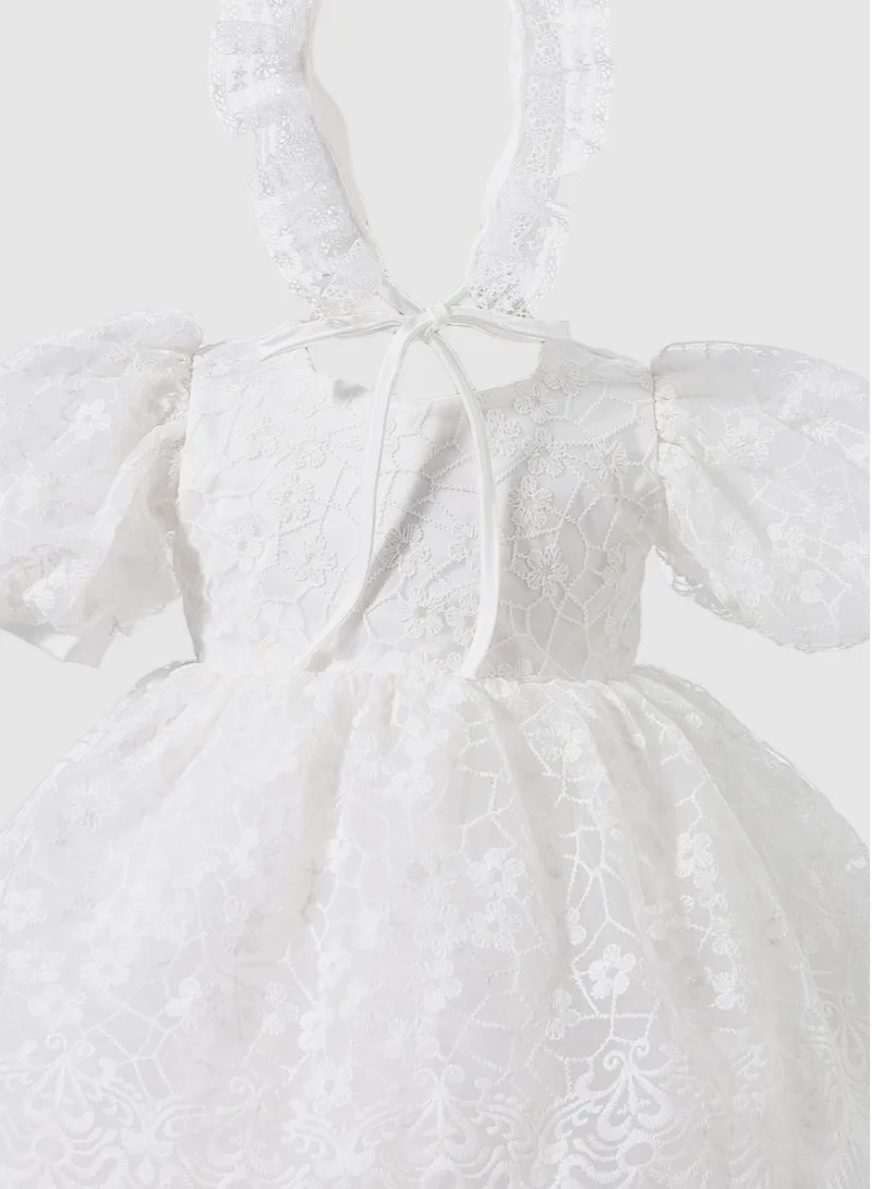 Bambimici Lace Puff Sleeve Dress