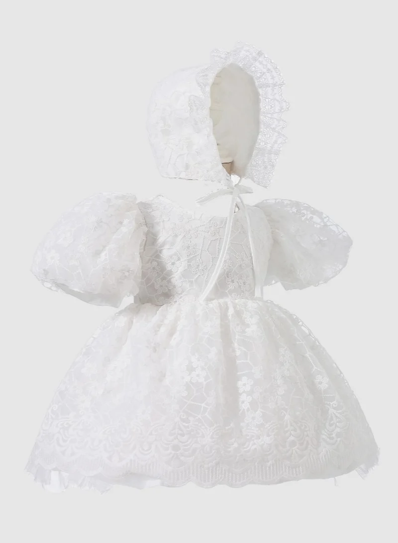 Bambimici Lace Puff Sleeve Dress