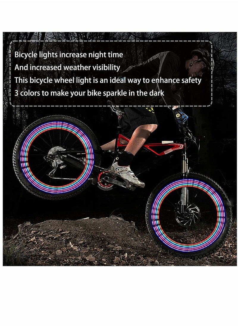 Generic - Bike Wheel Lights, Bike Tire Valve Lights, Waterproof Bicycle Wheels Lights, Safety with Batteries, for Motorcycle Bicycle to Ride at Night, 8 Pieces - Image 1