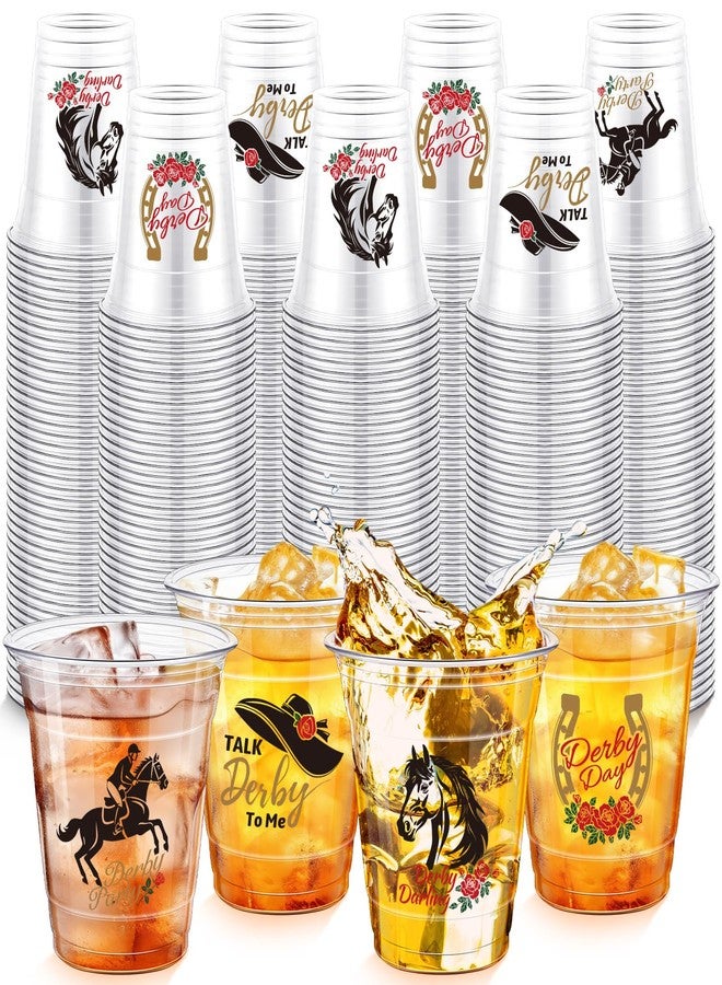 Pickmesh 200 Pack Derby Disposable Plastic Cups Bulk 10 oz Clear Plastic Disposable Tumbler Cups for Party Supplies Decorations - Image 1