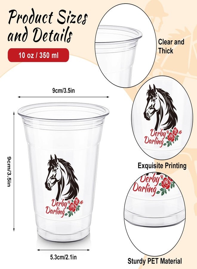 Pickmesh 200 Pack Derby Disposable Plastic Cups Bulk 10 oz Clear Plastic Disposable Tumbler Cups for Party Supplies Decorations - Image 5