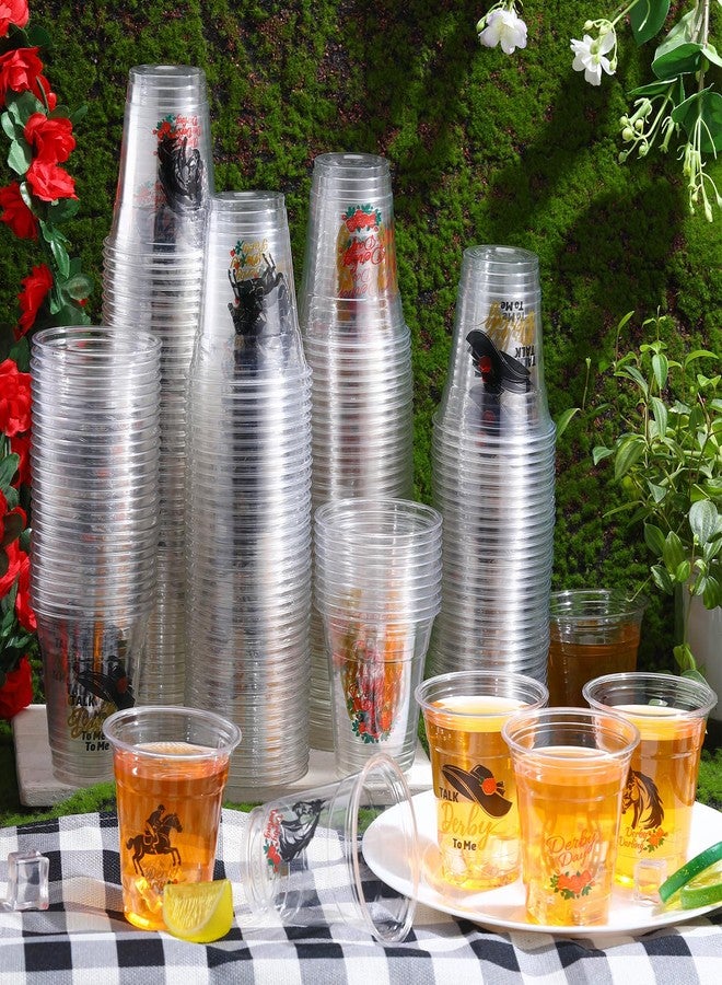 Pickmesh 200 Pack Derby Disposable Plastic Cups Bulk 10 oz Clear Plastic Disposable Tumbler Cups for Party Supplies Decorations - Image 2