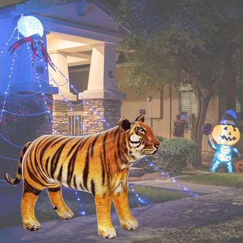 Jet Creations Tiger Inflatable 40"L x 20"H – Blow Up Animal Toy for Kids 3+ – Safari Party, Birthday, Holiday & Halloween Decor, Yard Display, Pool Play, VBS, Orange with Black Stripes, 1 PC - Image 4