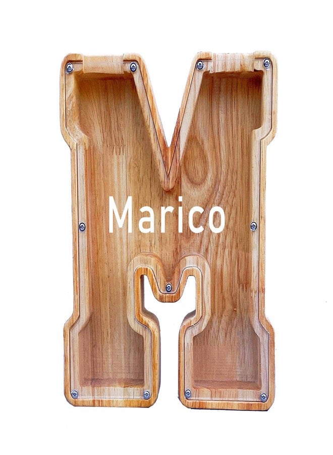 YWMSGM Large Wooden Letter Piggy Bank for Boys and Girls 26 Letter Piggy Bank Name Blessing DIY Custom Children's Day Gift (M) kj01 - Image 5