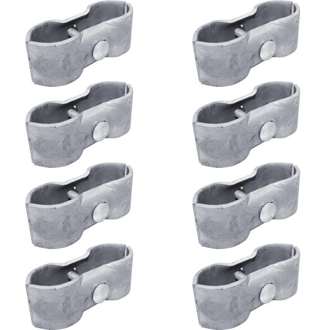 Chain Link Fence Panel Clamps Kennel Clamps Qty 8 Sets for 158 Chain Link Fence Pipe Panel Frames for Dog kennelsDog Runs or Temporary Chain Link Fence Saddle Clamps