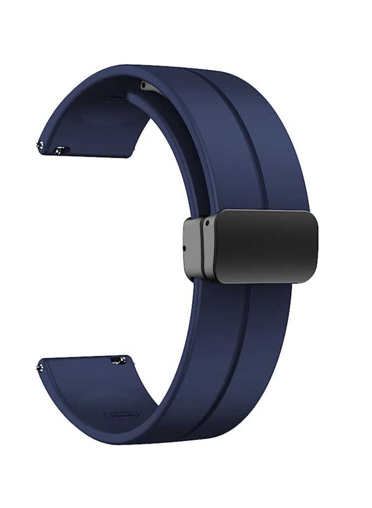 حزام من السيليكون بإبزيم مغناطيسي قابل للطي   ازرق جلاكسى واتش 4 40/44 ملم/كلاسيك 4 42/46ملم - Image 1