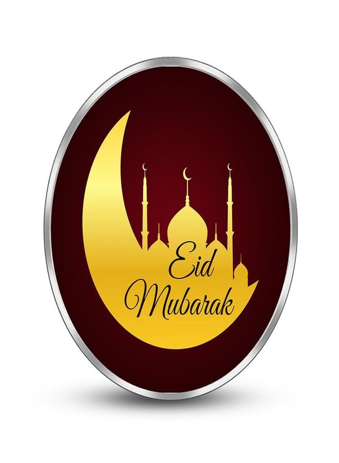 Silviya BIS Hallmarked Eid Mubarak 999 Pure Silver Coin (20 Gram) Round Shape: Islamic Festival Gift - Eid al-Fitr Celebration - Religious Commemorative - Image 2