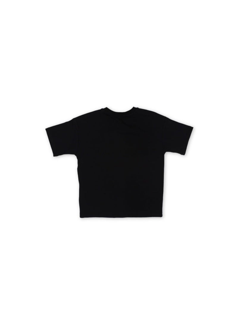 playmore unisex kids black full time job cotton t-shirt - Image 2
