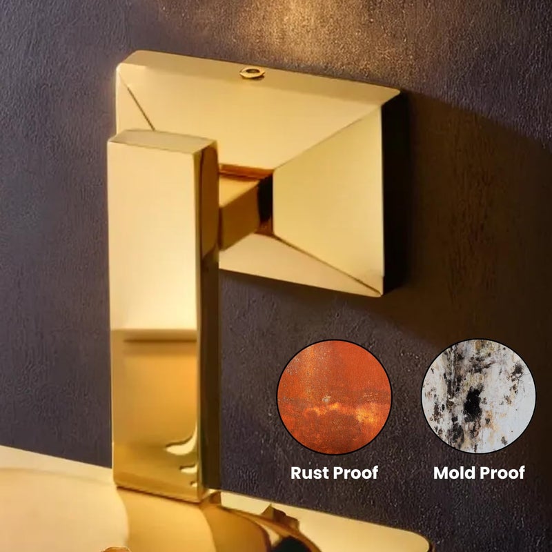 LUXIUR Soap Stand for Bathroom and Kitchen Sink, 304 Stainless Steel Soap Case for Wall Mount, Soap Dish, Soap Holder, (Single, Gold) - Image 4
