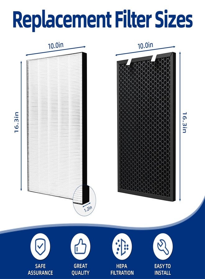 ADDFRESH 2 Sets Air220 Air320 Replacement Filter Compatible with Bissell air220(2609A) air320(2768A) air320 Max(2847A) Air Purifier - 3 in 1 Pleated + Pre-Filters & Activated Carbon - Part NO.2677 2678 2804 - Image 4