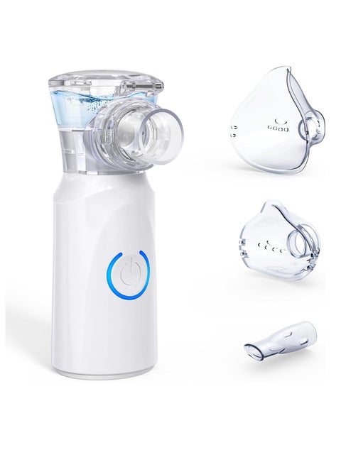 Portable Nebulizer for Adults and Kids, Handheld Mesh Nebulizer Machine for Adults and Kids with 2 Masks & Mouthpiece, AA Batteries Nebulizer for Travel Home Use, Hailie Sensor