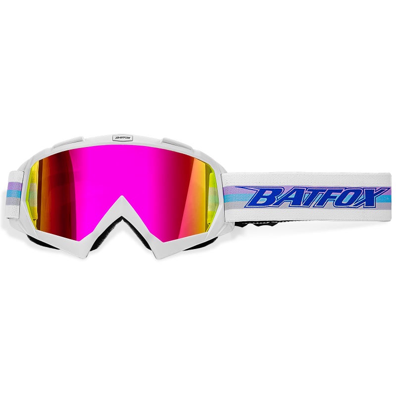 BATFOX Motorcycle Glasses Goggles Dirt Bike Motocross Safety ATV Tactical Riding (HD Purple-White Color, Adult) - Image 2