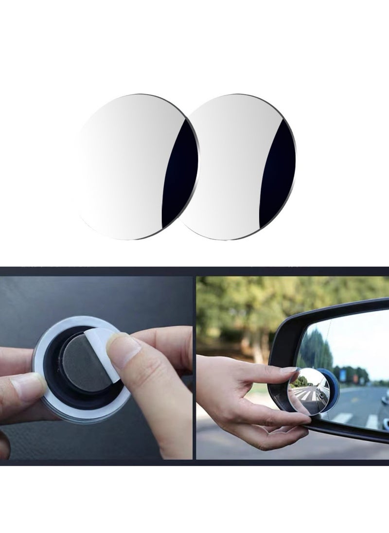 Generic 2 Pack Car Blind Spot Mirrors，Small Round Convex Adjustable 360° Rotation Wide Angle Rear View for All Vehicles Universal Car  - Image 5
