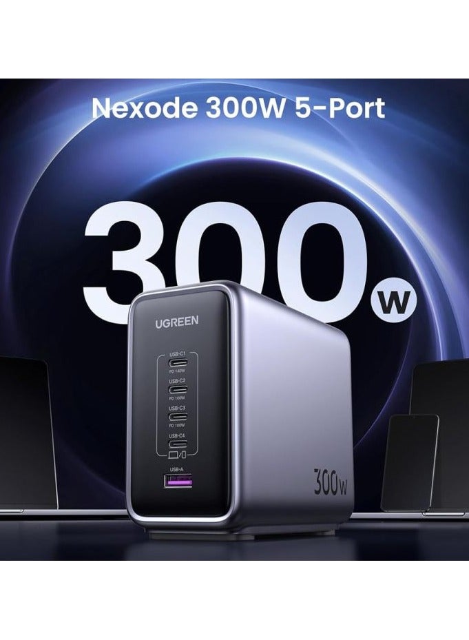Ugreen Desktop Fast Charger Nexode GaN 4 USB-C Ports and USB Port 300W - - Image 2