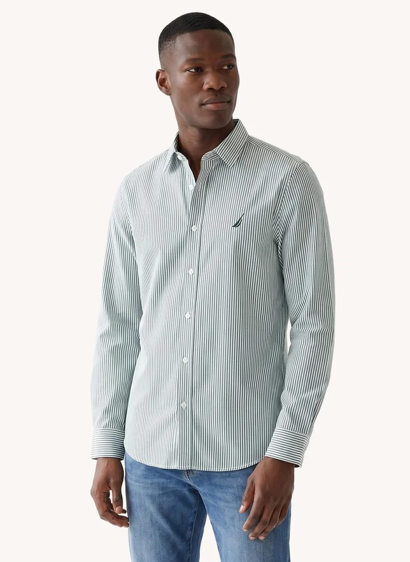 NAUTICA Men's Long Sleeve Yarn Dyed Shirt