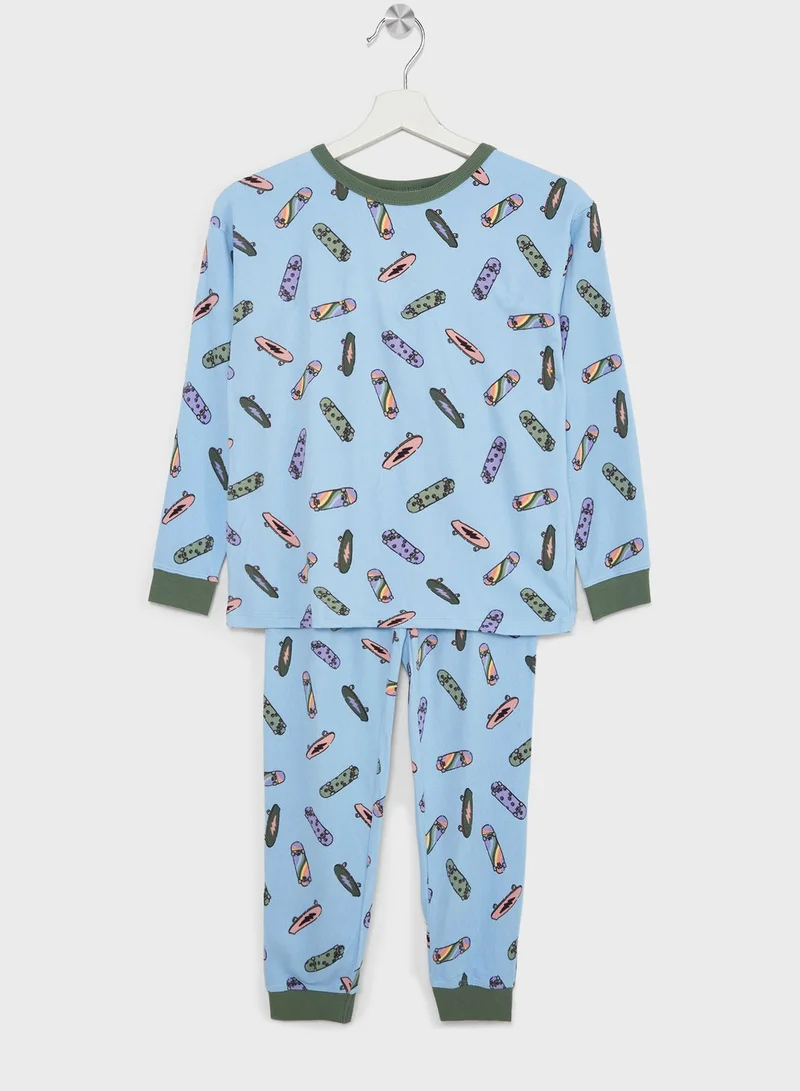 Cotton On Kids Skateboard Pyjama Set