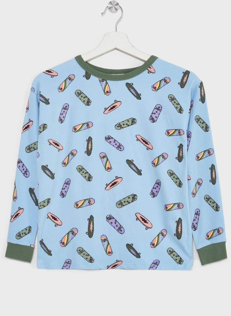 Cotton On Kids Skateboard Pyjama Set