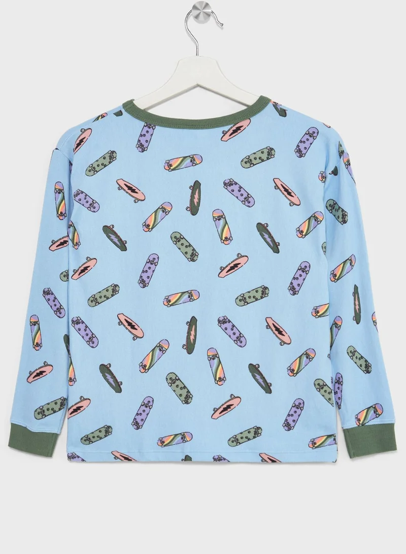 Cotton On Kids Skateboard Pyjama Set