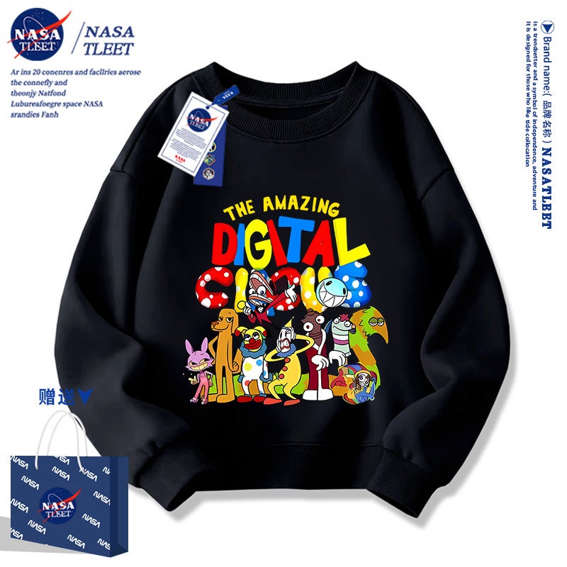 Nasa Joint New Men'S And Women'S Children'S Wear Cartoon Game Magic Numbers Circus Casual Top Sweatshirt - Image 2